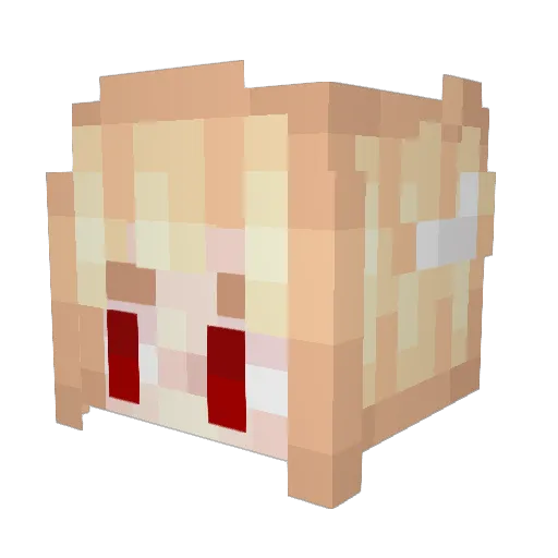 Anntto Minecraft avatar head, 3D render