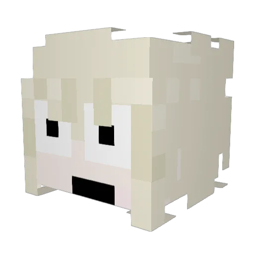 Annulled_Rap Minecraft avatar head, 3D render