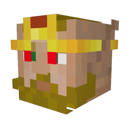 Annunakki Minecraft avatar head, 3D render