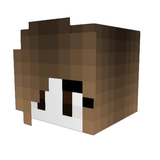 AnnventureTime Minecraft avatar head, 3D render