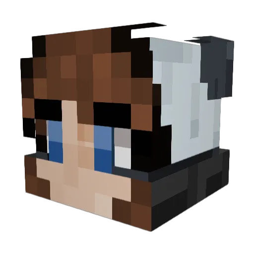 AnnyCraft09 Minecraft avatar head, 3D render