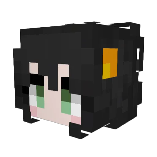 AnnyMendes Minecraft avatar head, 3D render