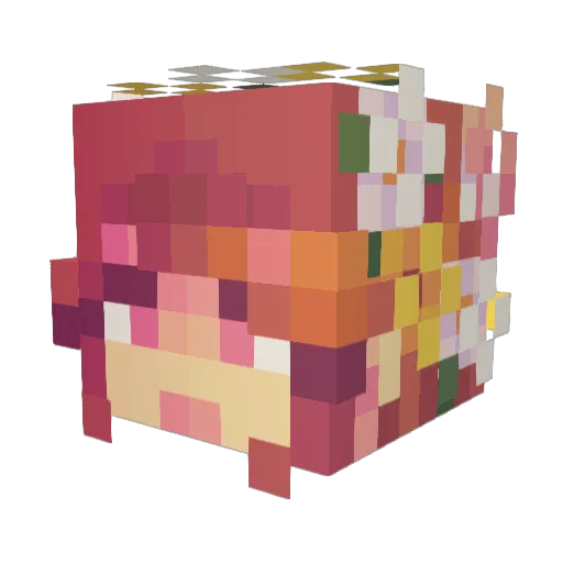 Annyka Minecraft avatar head, 3D render
