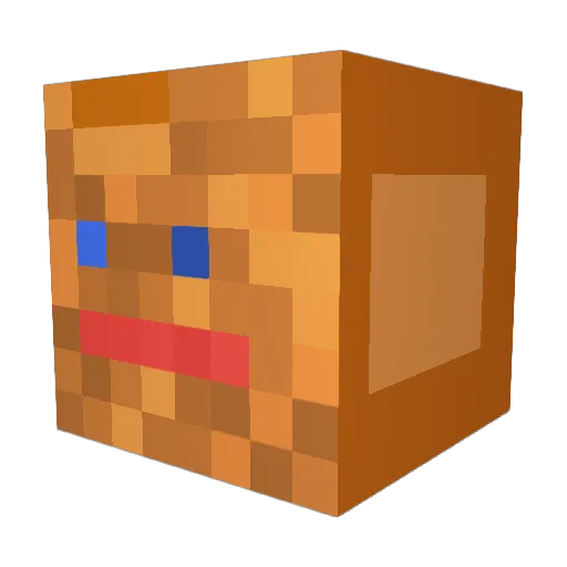 Anoda Minecraft avatar head, 3D render