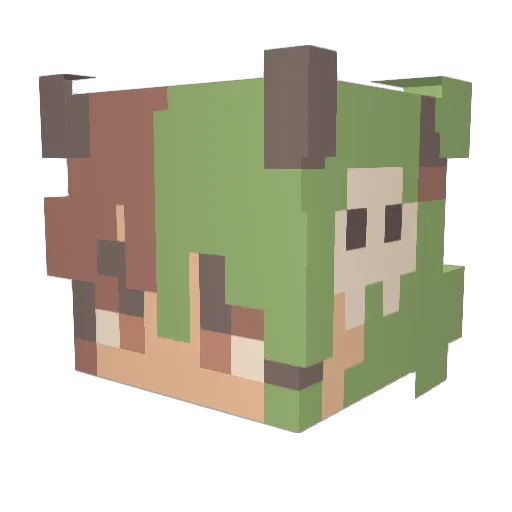 AnointedPT Minecraft avatar head, 3D render