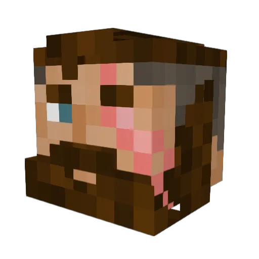 Anokinuk Minecraft avatar head, 3D render