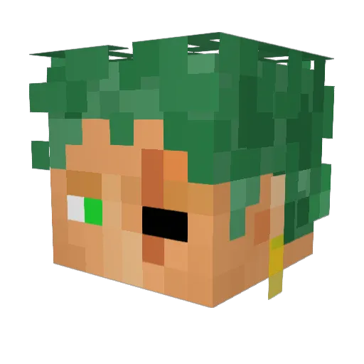 Anolyver Minecraft avatar head, 3D render