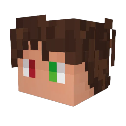 Anomazer Minecraft avatar head, 3D render