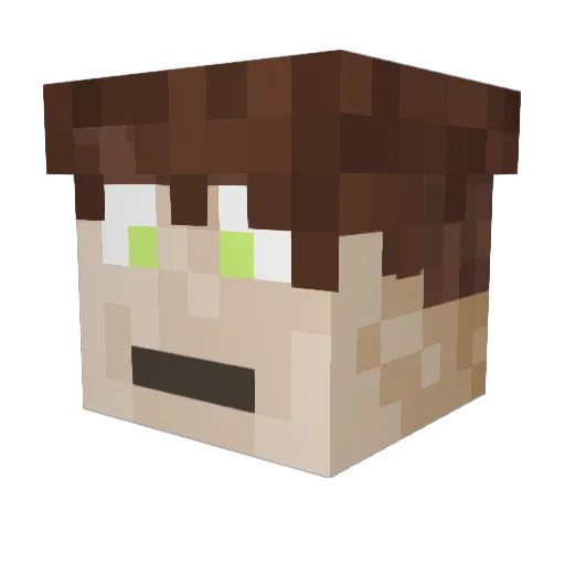 Anomor Minecraft avatar head, 3D render