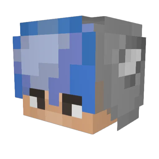 Anonblubb Minecraft avatar head, 3D render