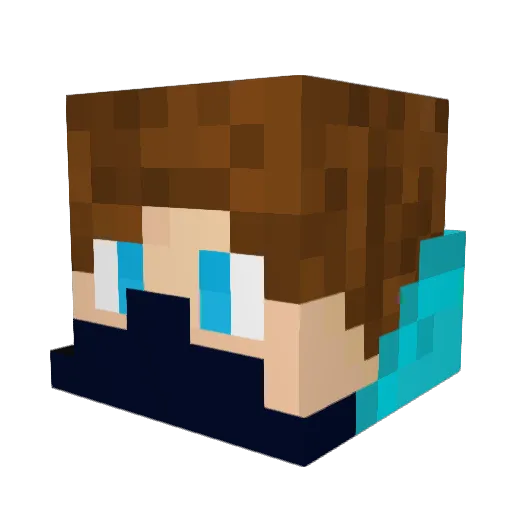 Anondc Minecraft avatar head, 3D render