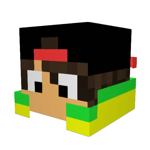 Anonicker Minecraft avatar head, 3D render