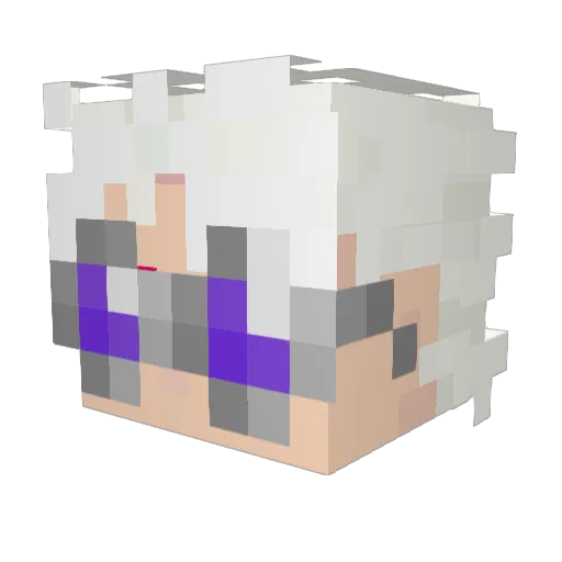 AnonnD Minecraft avatar head, 3D render