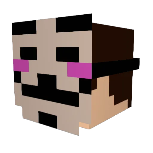 AnonyDark Minecraft avatar head, 3D render