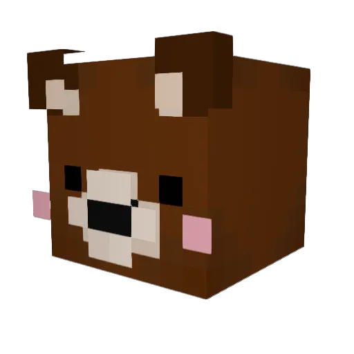 AnonymeGT Minecraft avatar head, 3D render