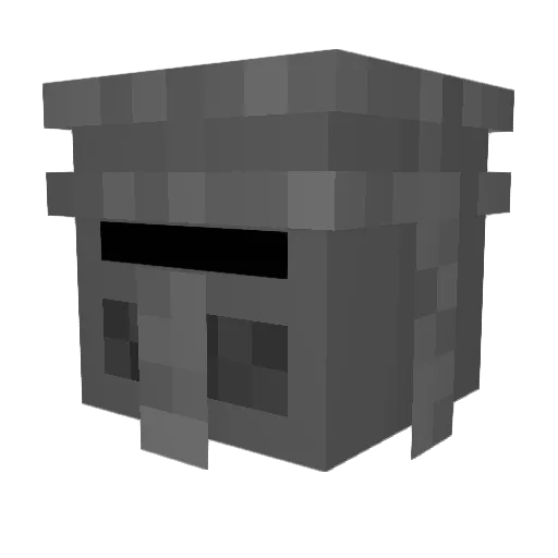 AnonymousPirate Minecraft avatar head, 3D render