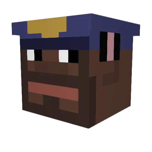 Anonymous_32 Minecraft avatar head, 3D render