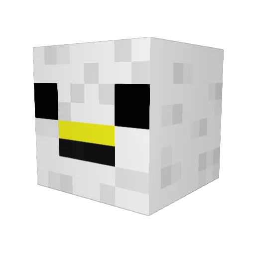 Anonymous__Llama Minecraft avatar head, 3D render