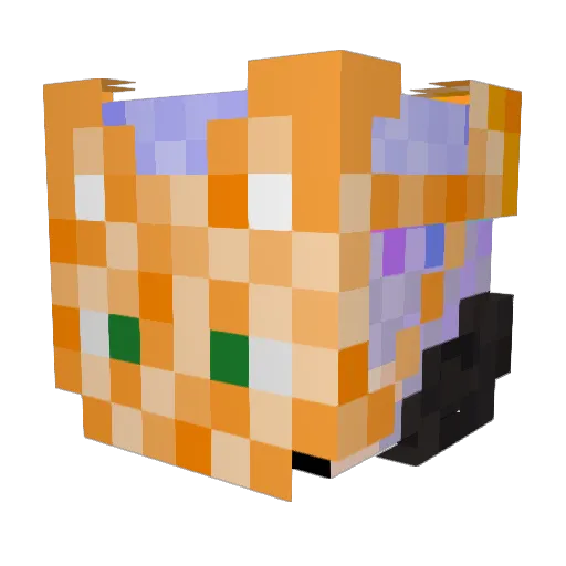 Anonymous_letter Minecraft avatar head, 3D render