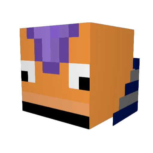 Anonymousfish666 Minecraft avatar head, 3D render