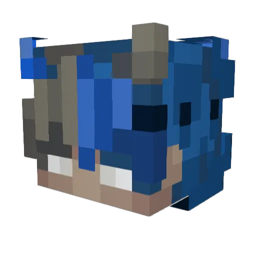 AnonymouslyFast Minecraft avatar head, 3D render