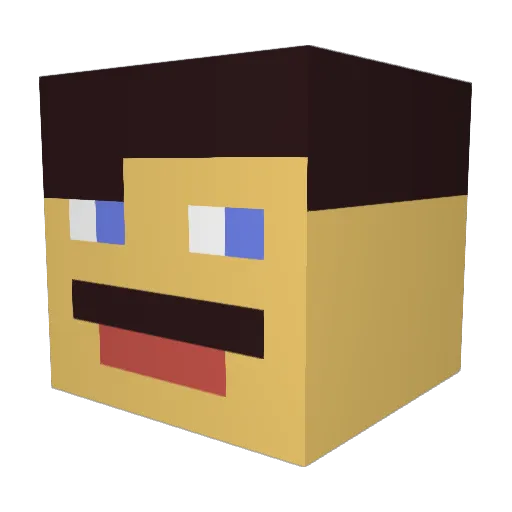 Anonymus1 Minecraft avatar head, 3D render