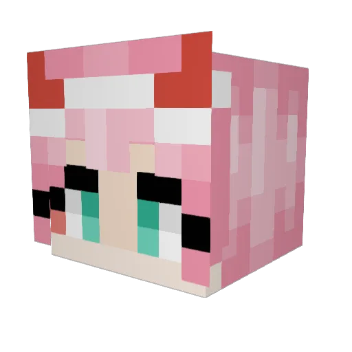 Anonyniconi Minecraft avatar head, 3D render