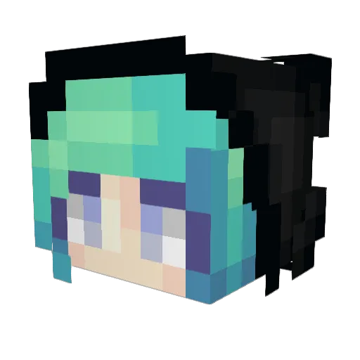 Anonyrmous Minecraft avatar head, 3D render