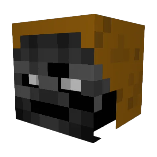 Anoobplays Minecraft avatar head, 3D render