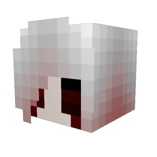 AnorexicComGirl Minecraft avatar head, 3D render