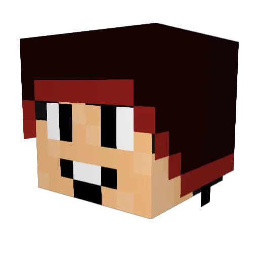 AnorexicSlime Minecraft avatar head, 3D render