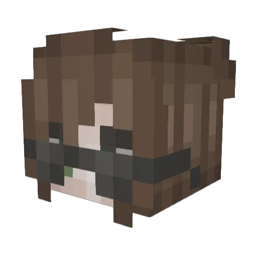 Anoriya Minecraft avatar head, 3D render