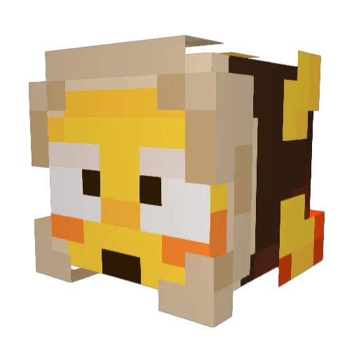 Anormal_One Minecraft avatar head, 3D render