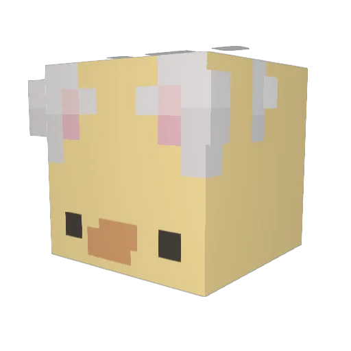 Anorthosus Minecraft avatar head, 3D render