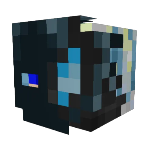 Anos18 Minecraft avatar head, 3D render