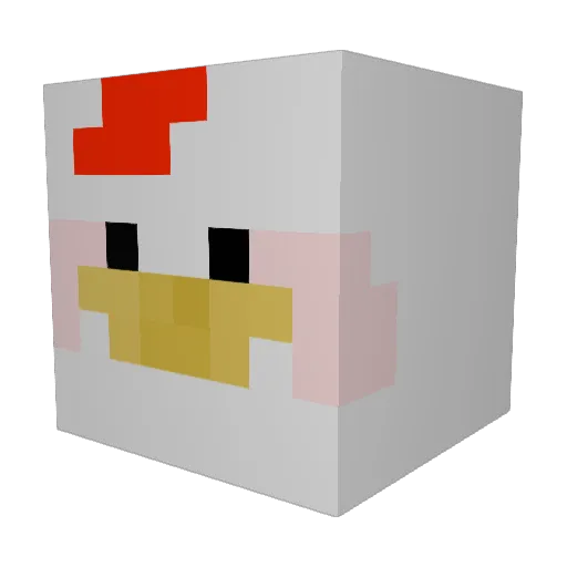 Anosagi Minecraft avatar head, 3D render