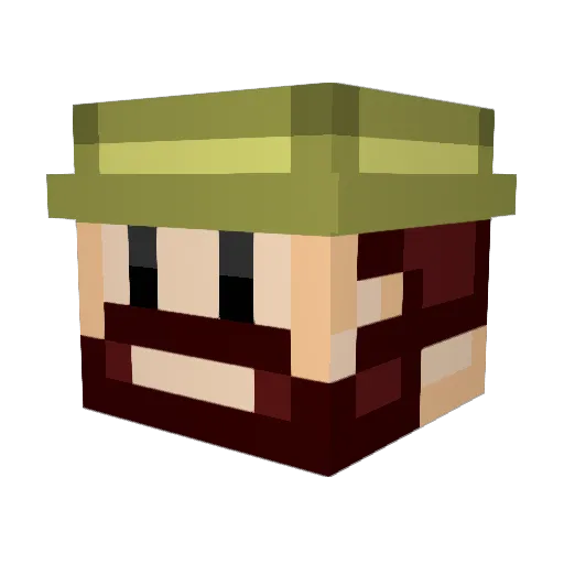 AnotherOddity Minecraft avatar head, 3D render