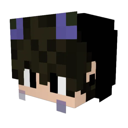 AnotherShiza Minecraft avatar head, 3D render