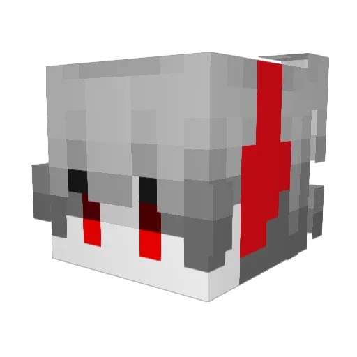 AnouL0 Minecraft avatar head, 3D render