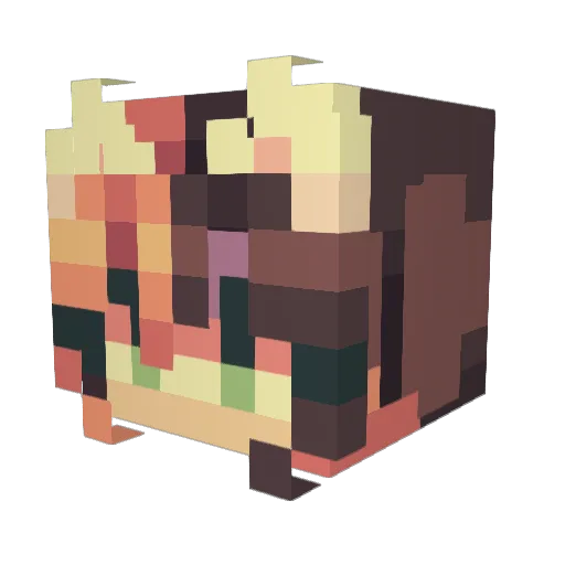 Anouk678 Minecraft avatar head, 3D render