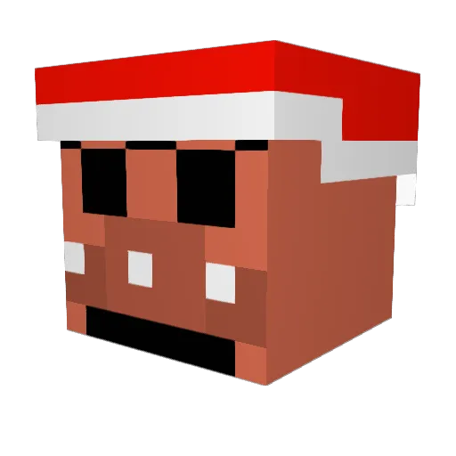 Anpanman_Perfect Minecraft avatar head, 3D render