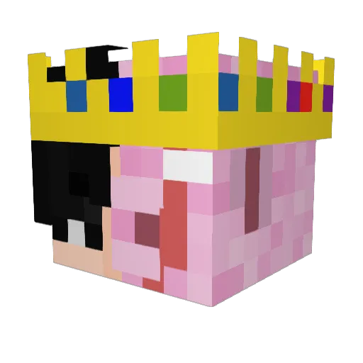 Anquilic Minecraft avatar head, 3D render