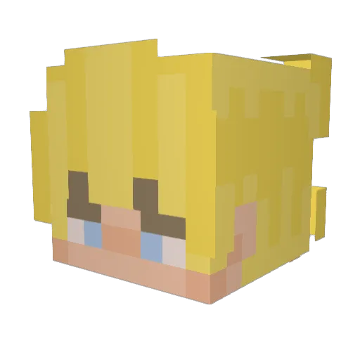 Anquility Minecraft avatar head, 3D render