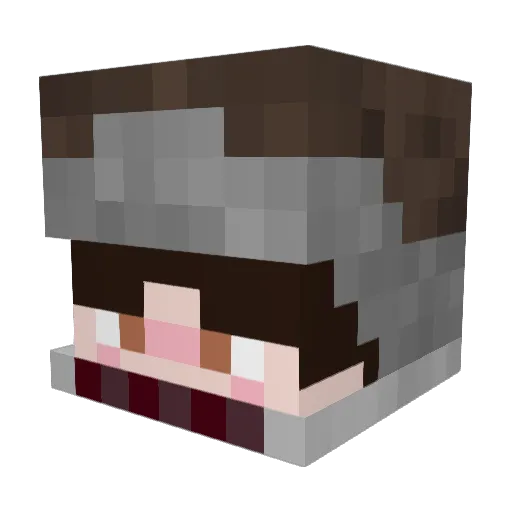 Anrawl Minecraft avatar head, 3D render