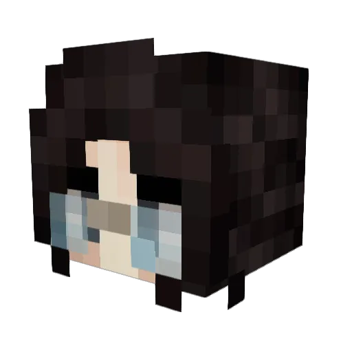 Anri_G Minecraft avatar head, 3D render