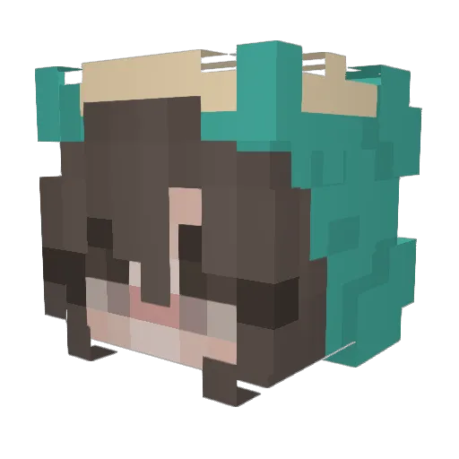 AnruFur Minecraft avatar head, 3D render