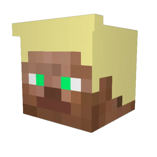 AnsRand Minecraft avatar head, 3D render
