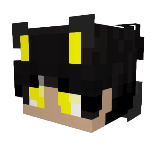Ansel128 Minecraft avatar head, 3D render