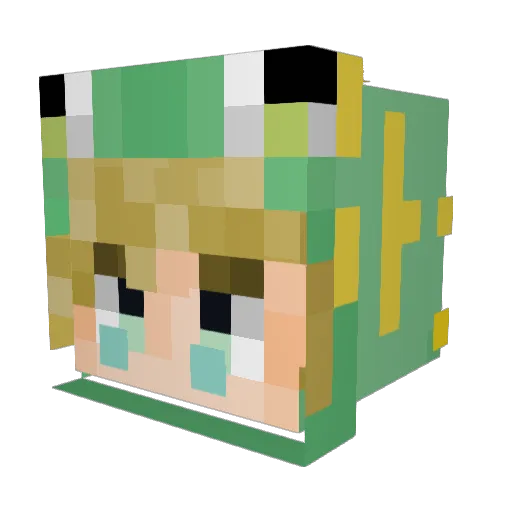Ansel766 Minecraft avatar head, 3D render