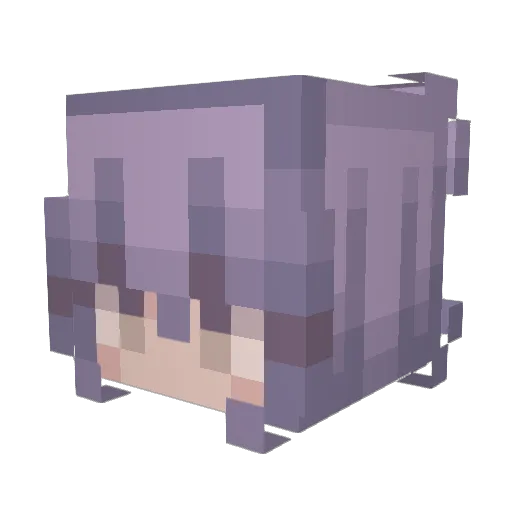 Ansela_ Minecraft avatar head, 3D render